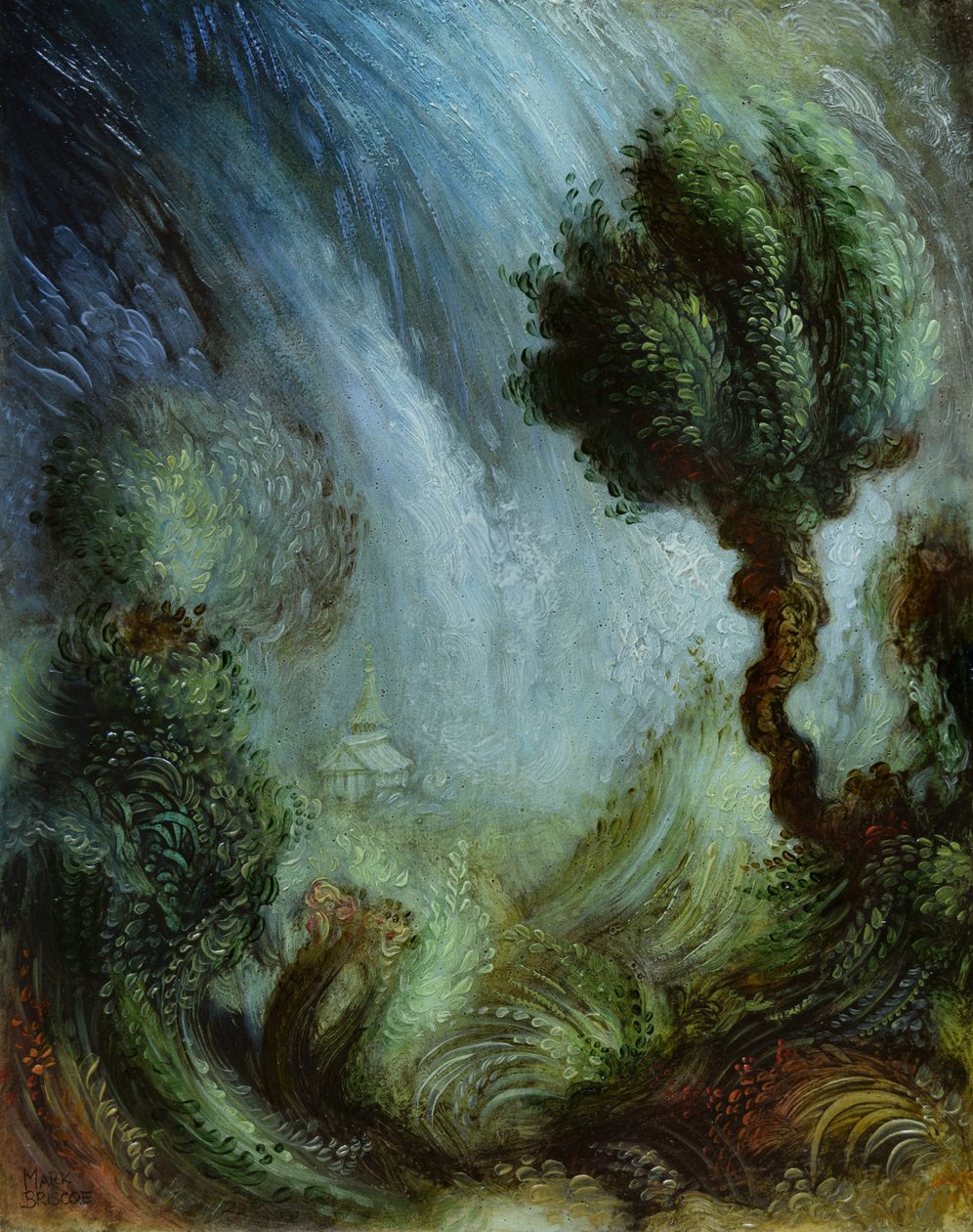 Rauhallinen myllerrys, 2022 (öljy paneelille) tekijältä Mark Briscoe