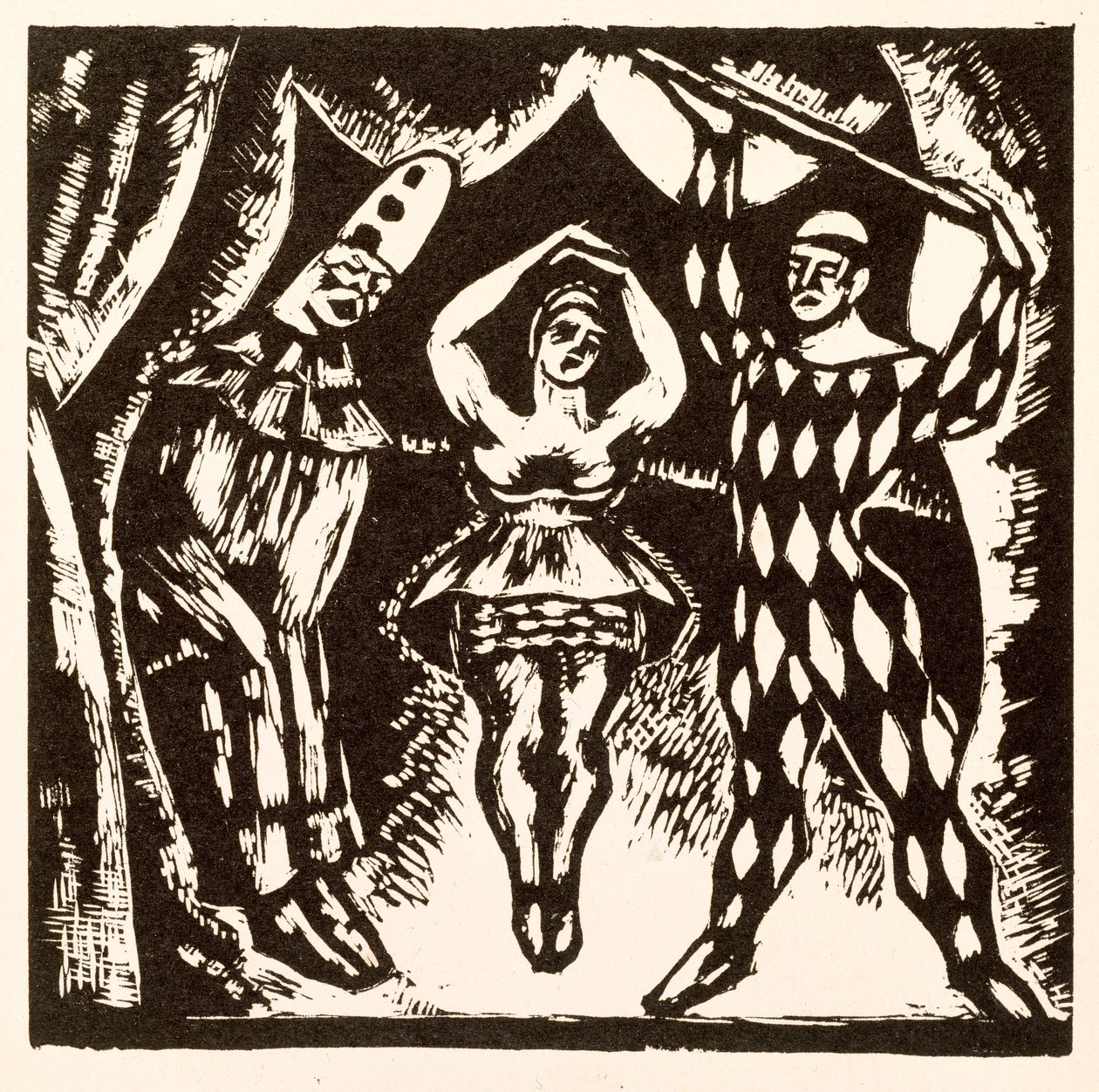 Harlekinadi, Roger Fryn puupiirros tekijältä Mark Gertler