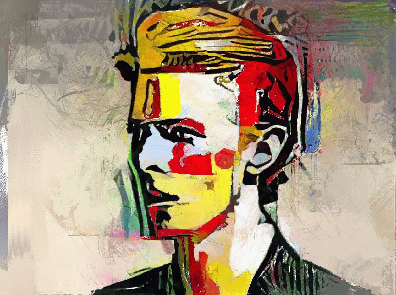 Picasso uudelleen kuvattuna - David Bowie (maalaus) tekijältä Mark Gordon