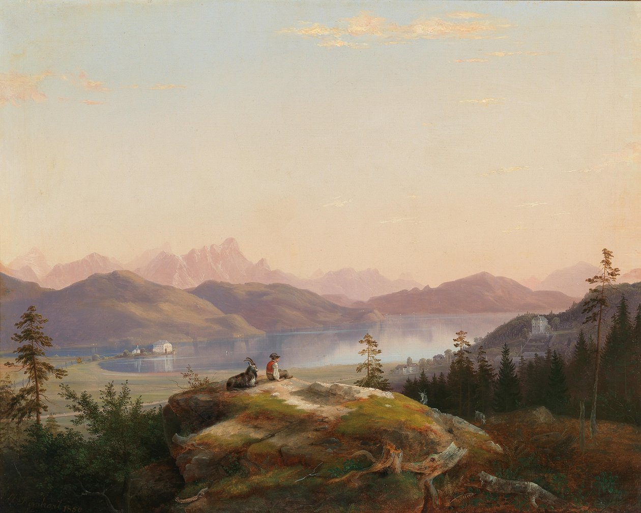 Näkymä Wörthersee -järvelle, jossa on Maria Loretto ja Freyenthurnin linna tekijältä Marko Pernhart