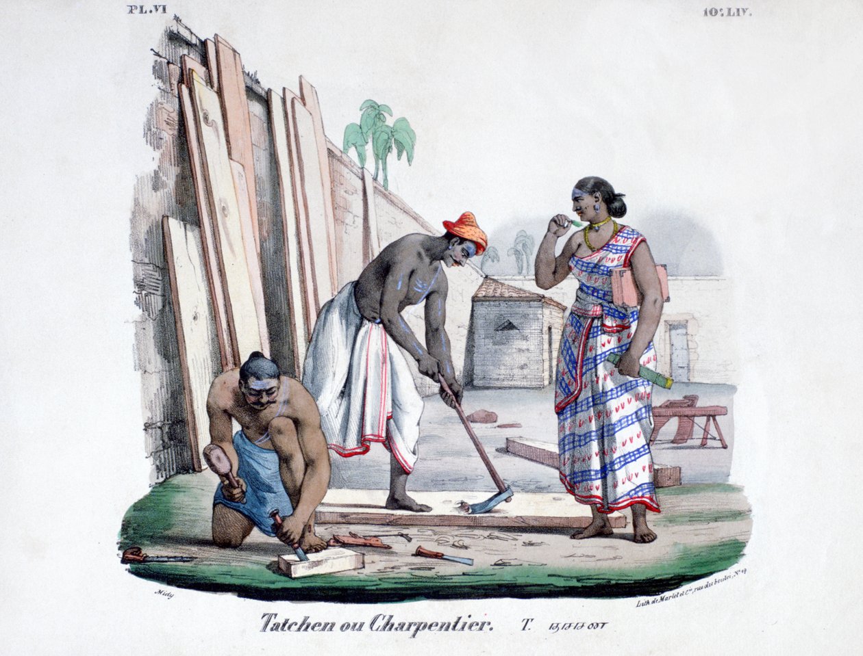 Puusepät, 1828 tekijältä Marlet et Cie