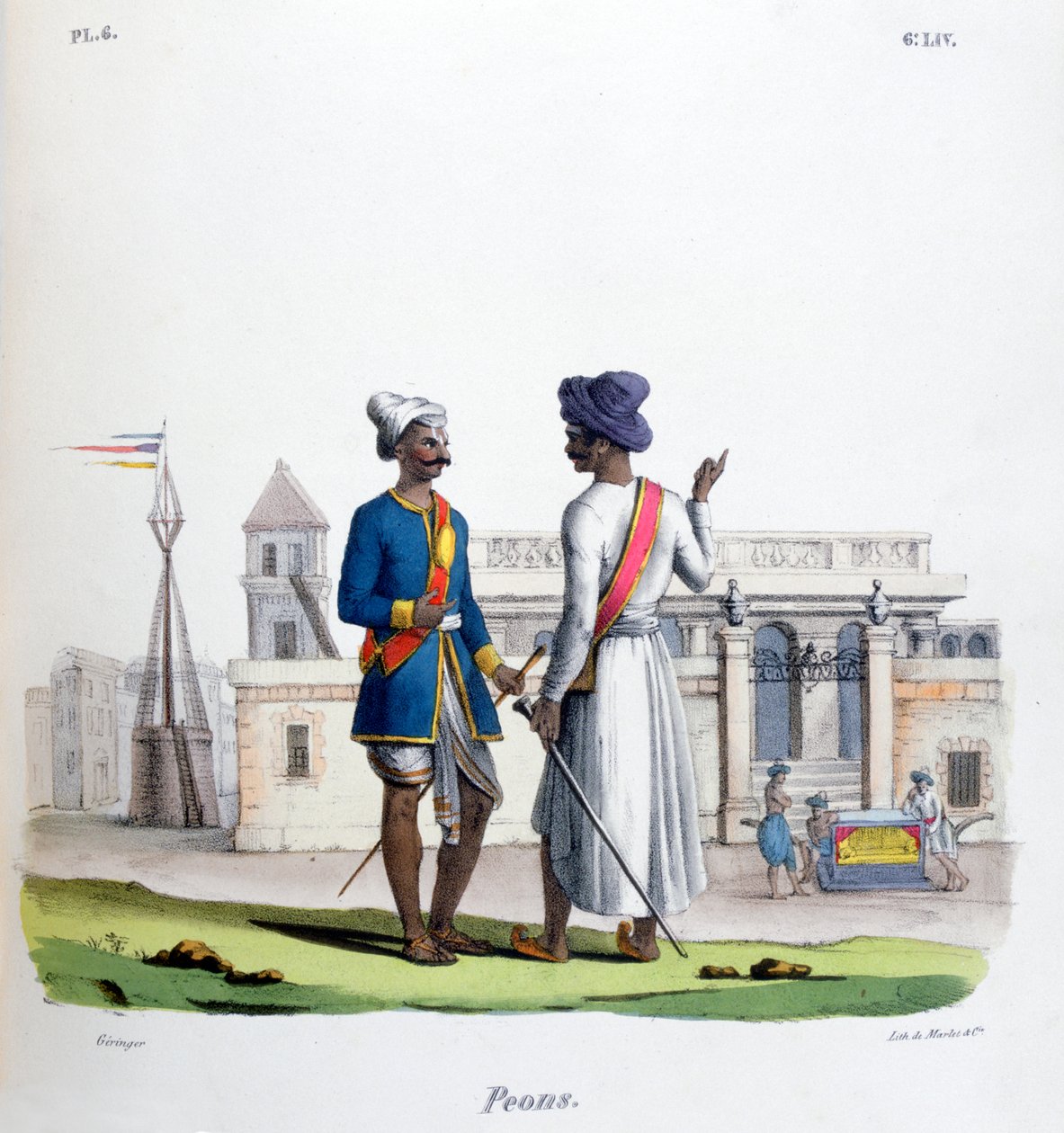 Jalkasotilaat, 1828 tekijältä Marlet et Cie
