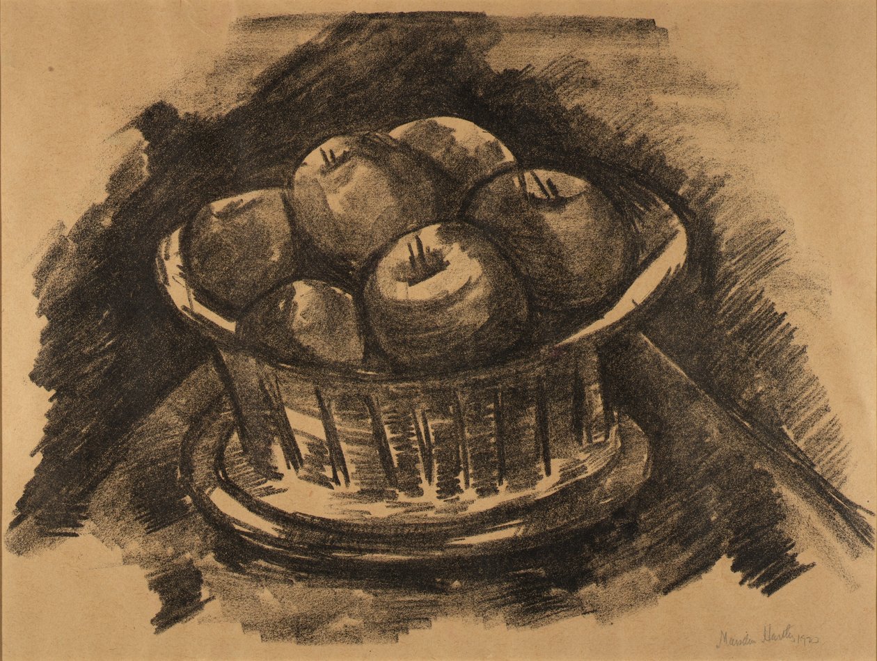Äpfel im Korb tekijältä Marsden Hartley