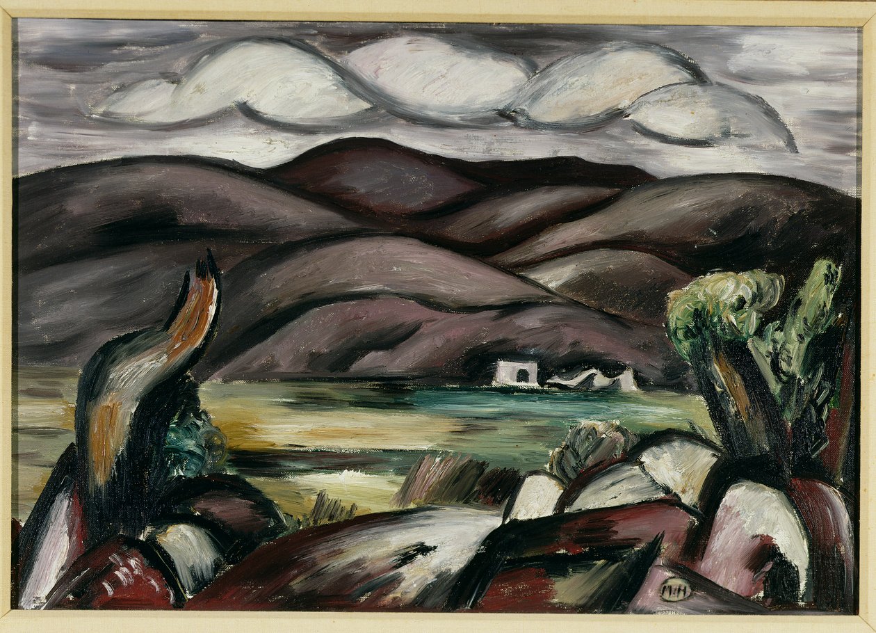 Maisema, New Mexico (öljy kankaalle) tekijältä Marsden Hartley