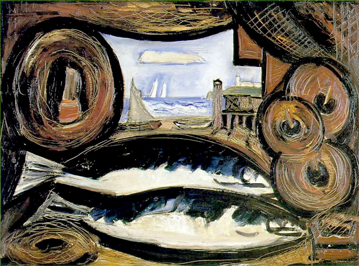 The Fish House, New England, 1934 tekijältä Marsden Hartley
