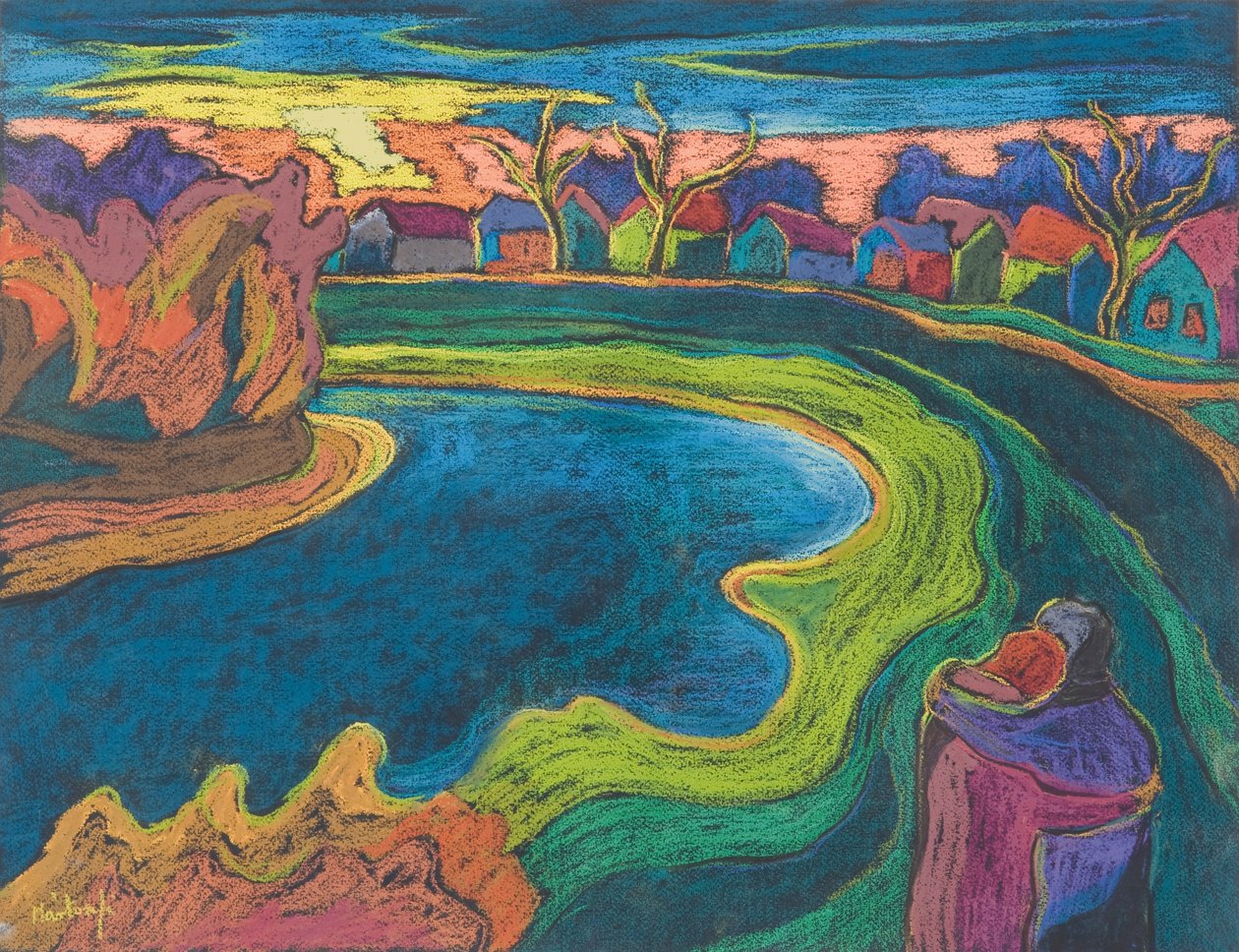 Late Rendezvous, 2006 (pastelli paperille) tekijältä Marta Martonfi Benke