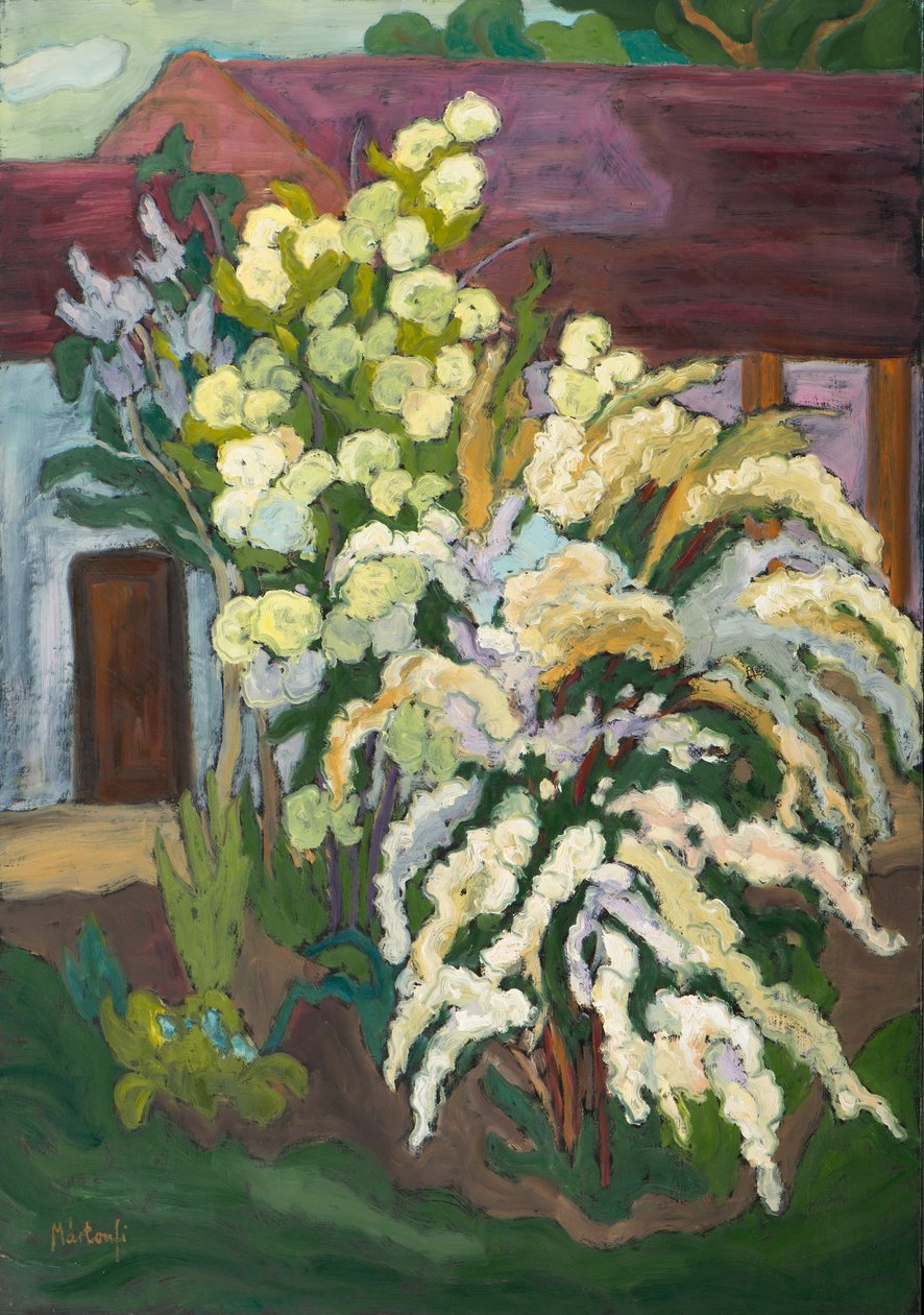 Shrubbery in Bloom (2011) öljyä aluksella tekijältä Marta Martonfi Benke
