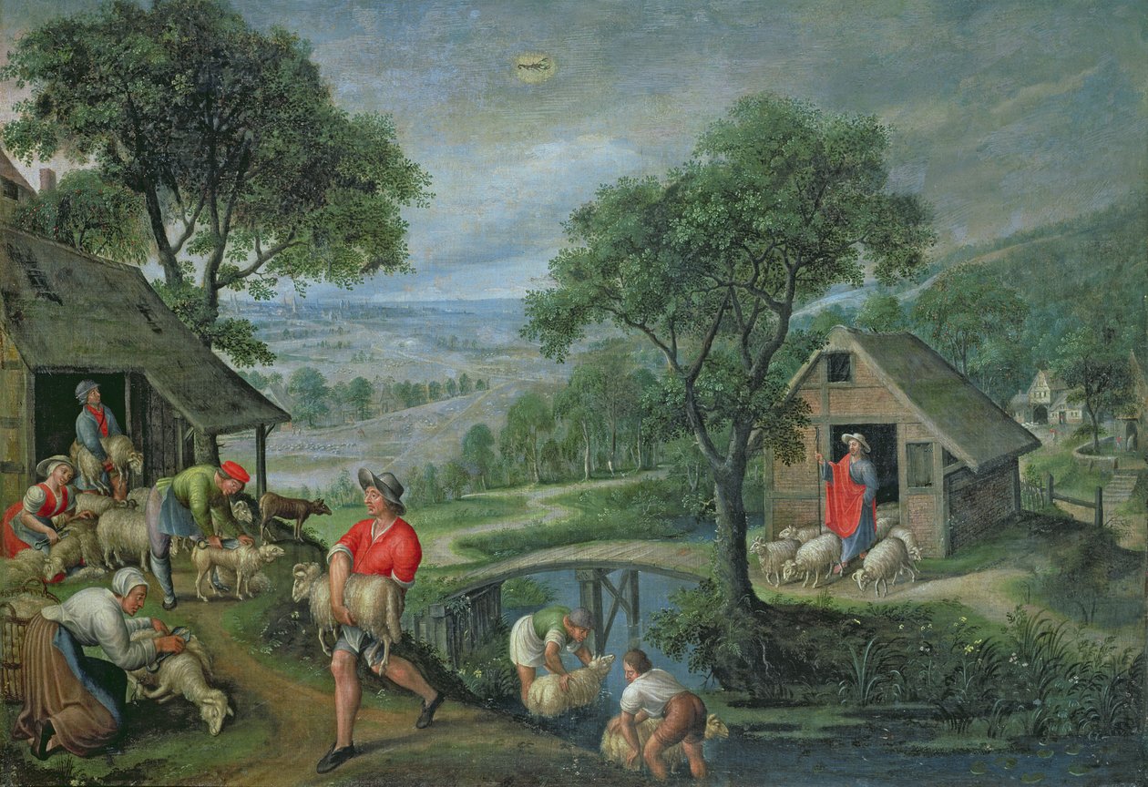 Vertaus Hyvästä Paimenesta, n. 1580-1590 tekijältä Marten Valckenborch  the van Elder