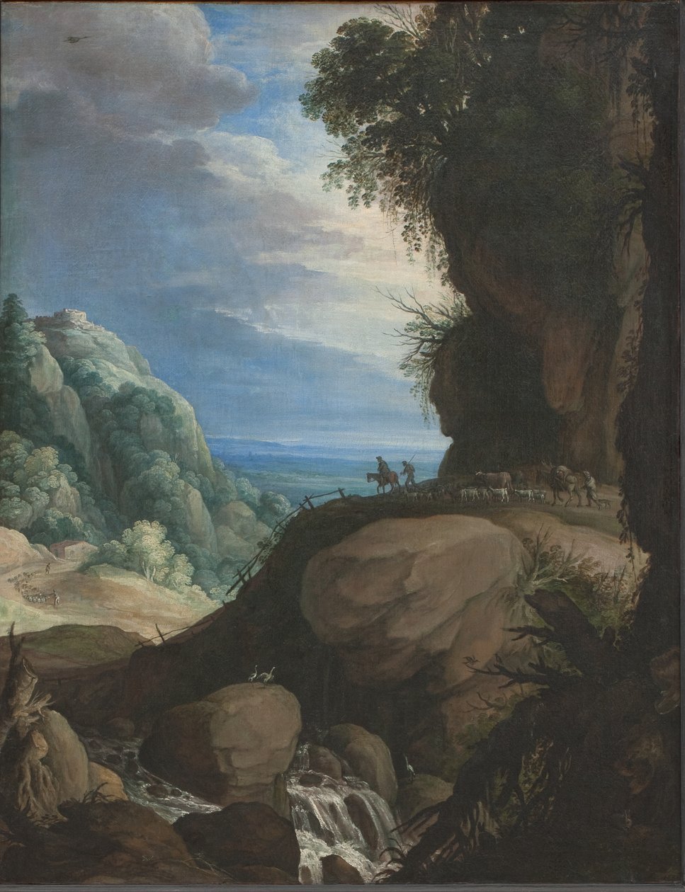 Italian vuoristomaisema paimenten kanssa tekijältä Marten Ryckaert