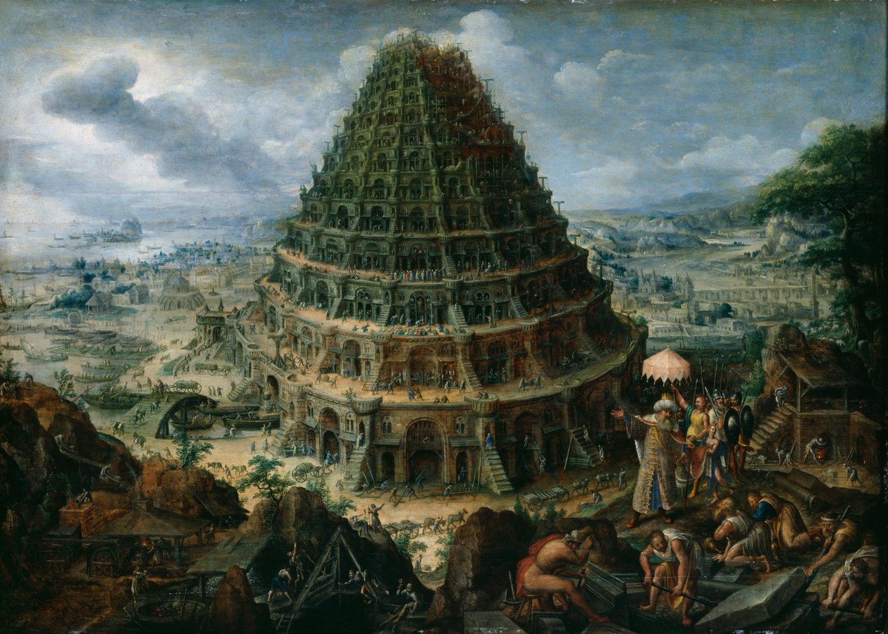 Baabelin torni, 1595 tekijältä Marten Valckenborch  the van Elder