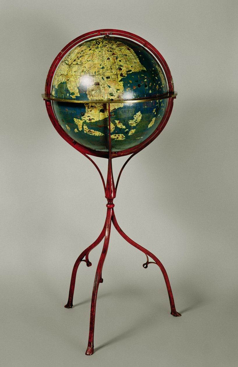Terrestrial Globe, valmistettu Nürnbergissä vuonna 1492 (katso myös 158166 ja 158167) tekijältä Martin Behaim