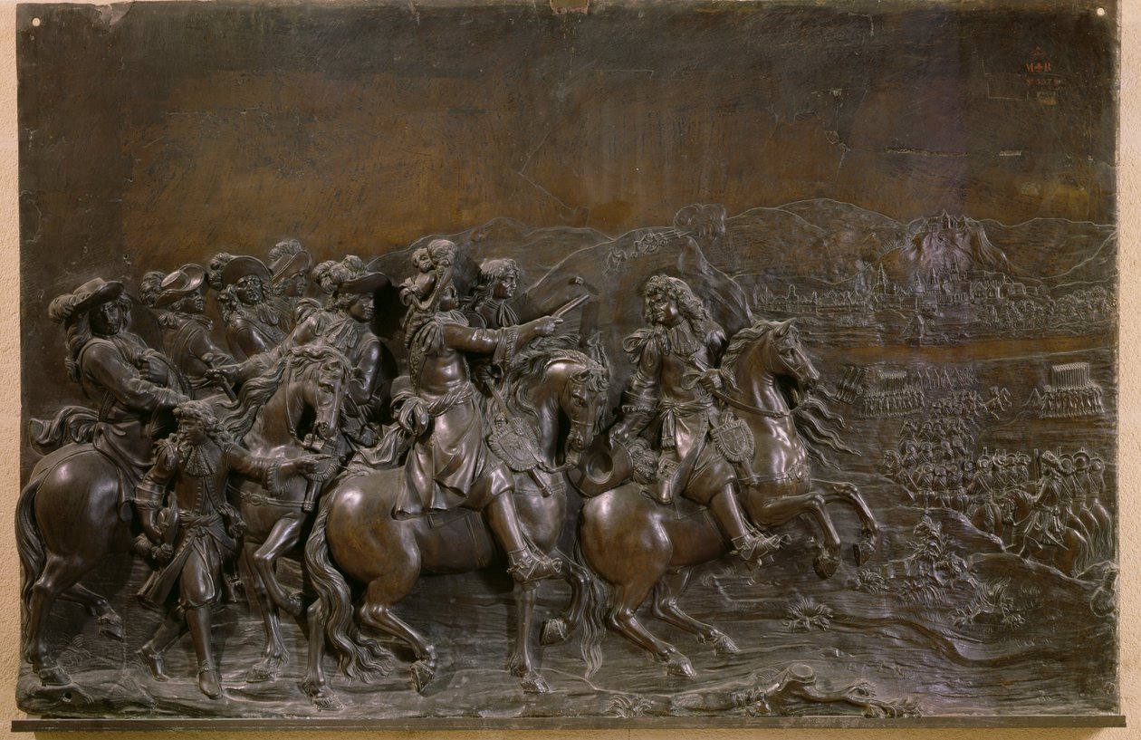 Franche-Comten valloitus vuonna 1674, noin 1686 (pronssi) tekijältä Martin Desjardins