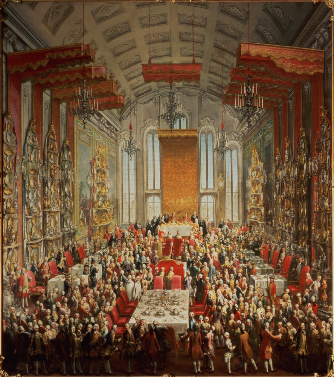 Joseph II:n kruunausjuhla Frankfurtissa, 1764 tekijältä Martin II Mytens or Meytens