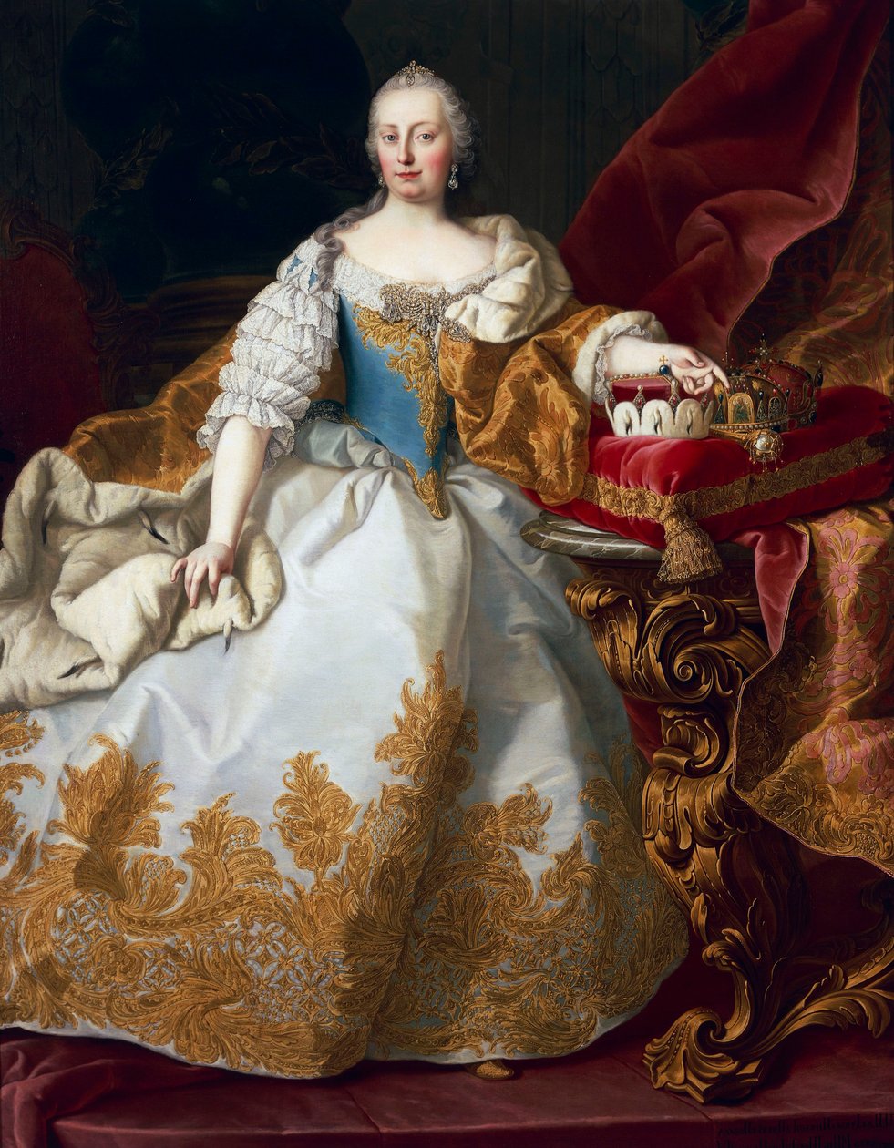 Maria Teresa, Itävallan keisarinna, 1744 tekijältä Martin II Mytens or Meytens