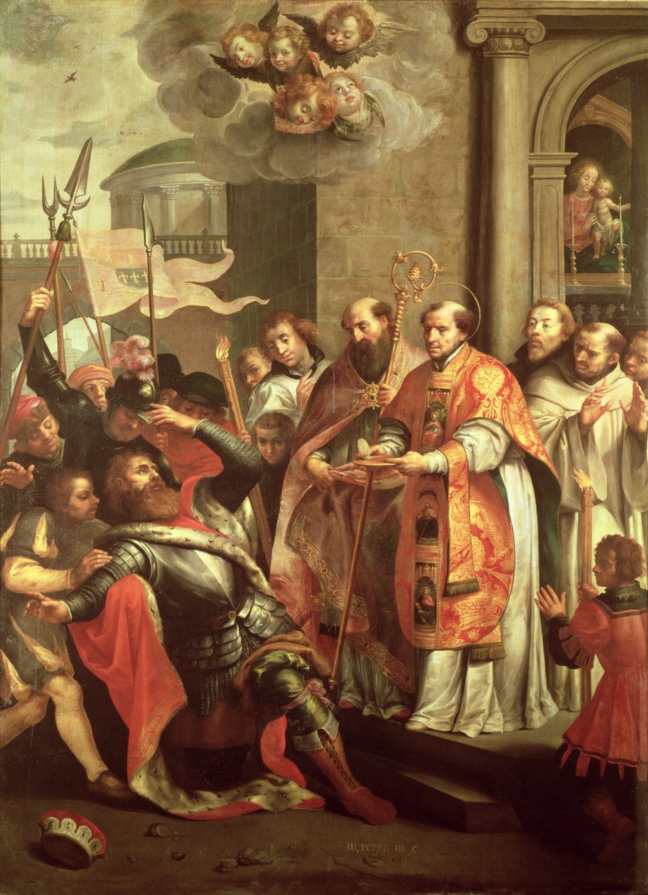St. Bernard Clairvaux (1090-1153) ja William X (1099-1137) Akvitanian herttua tekijältä Martin Pepyn or Pepin