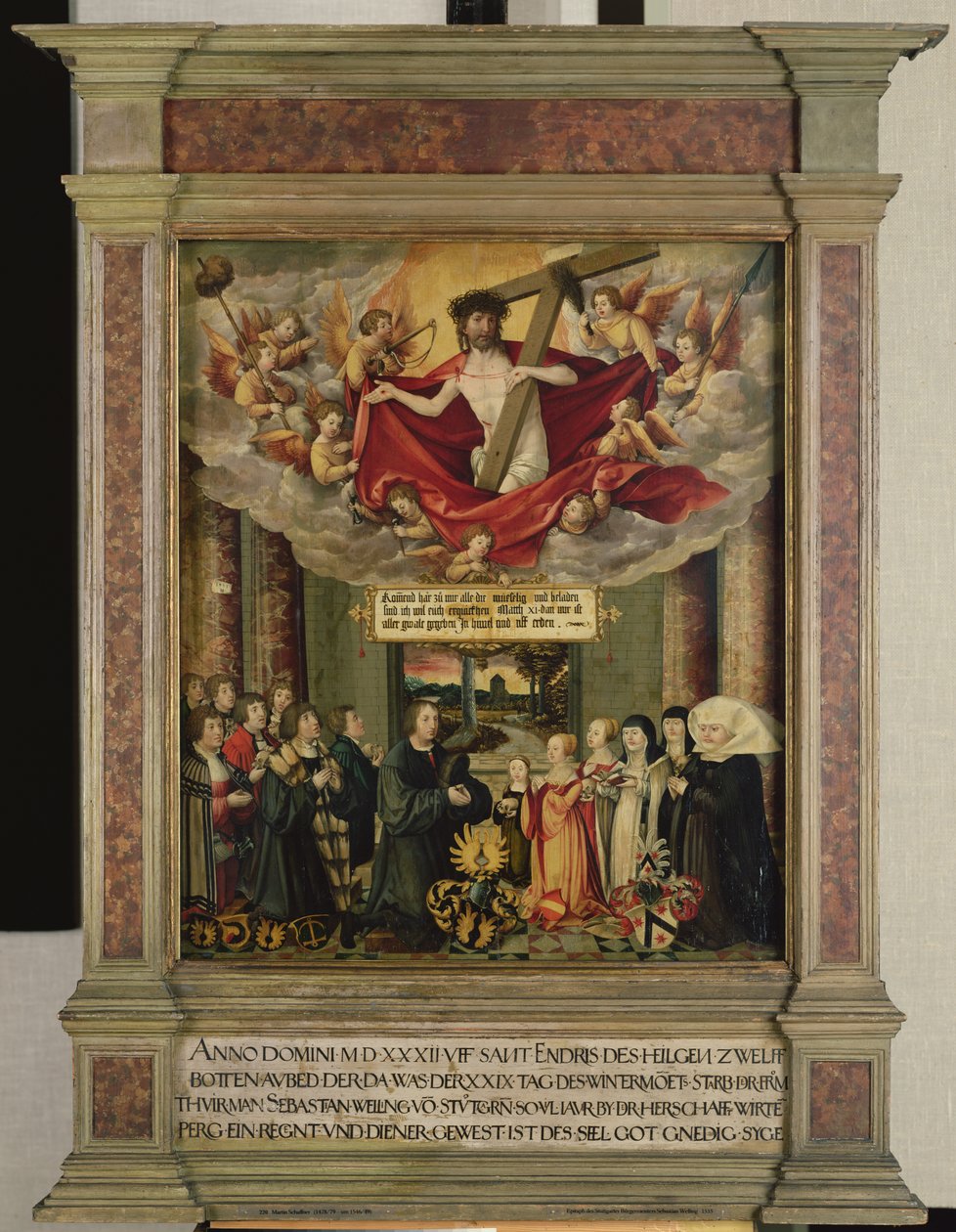 Paneeli Sebastian Wellingin haudasta, Stuttgart Burgermeister, 1535 tekijältä Martin Schaffner