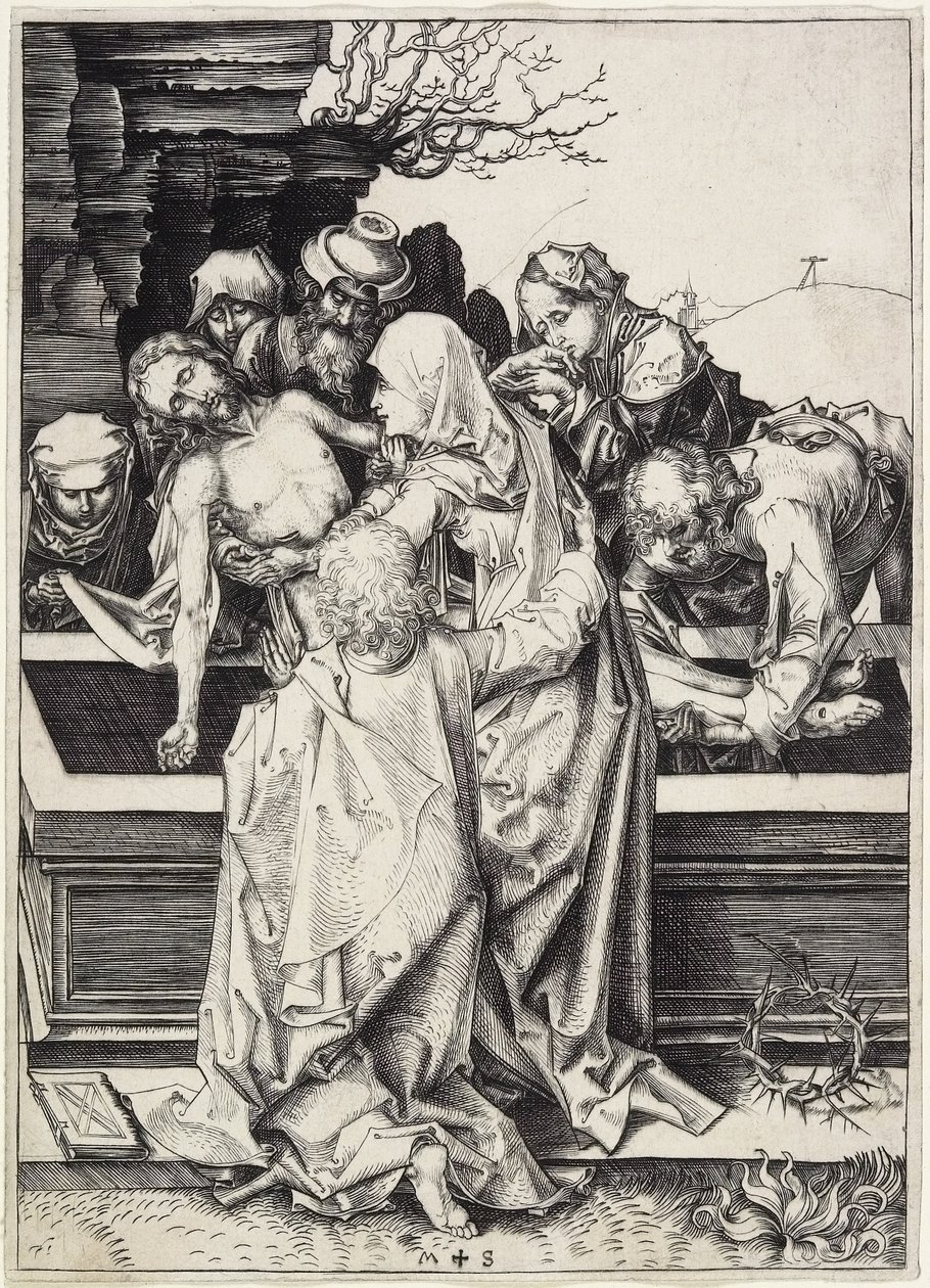 The Tombment, c. 1480 tekijältä Martin Schongauer