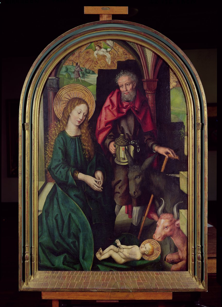Syntymä, n. 1478 tekijältä Martin Schongauer