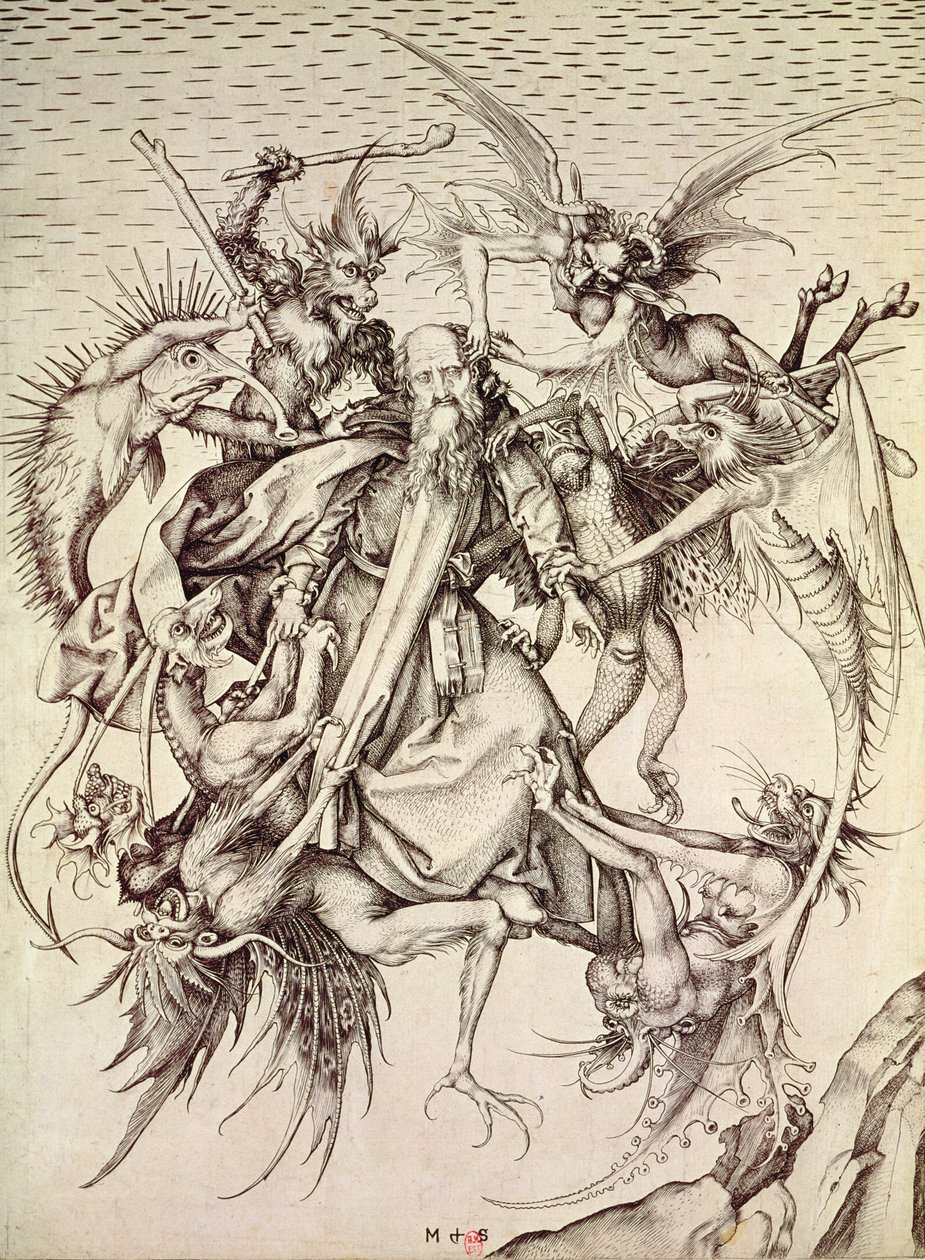 Pyhän Antoniuksen kiusaus tekijältä Martin Schongauer