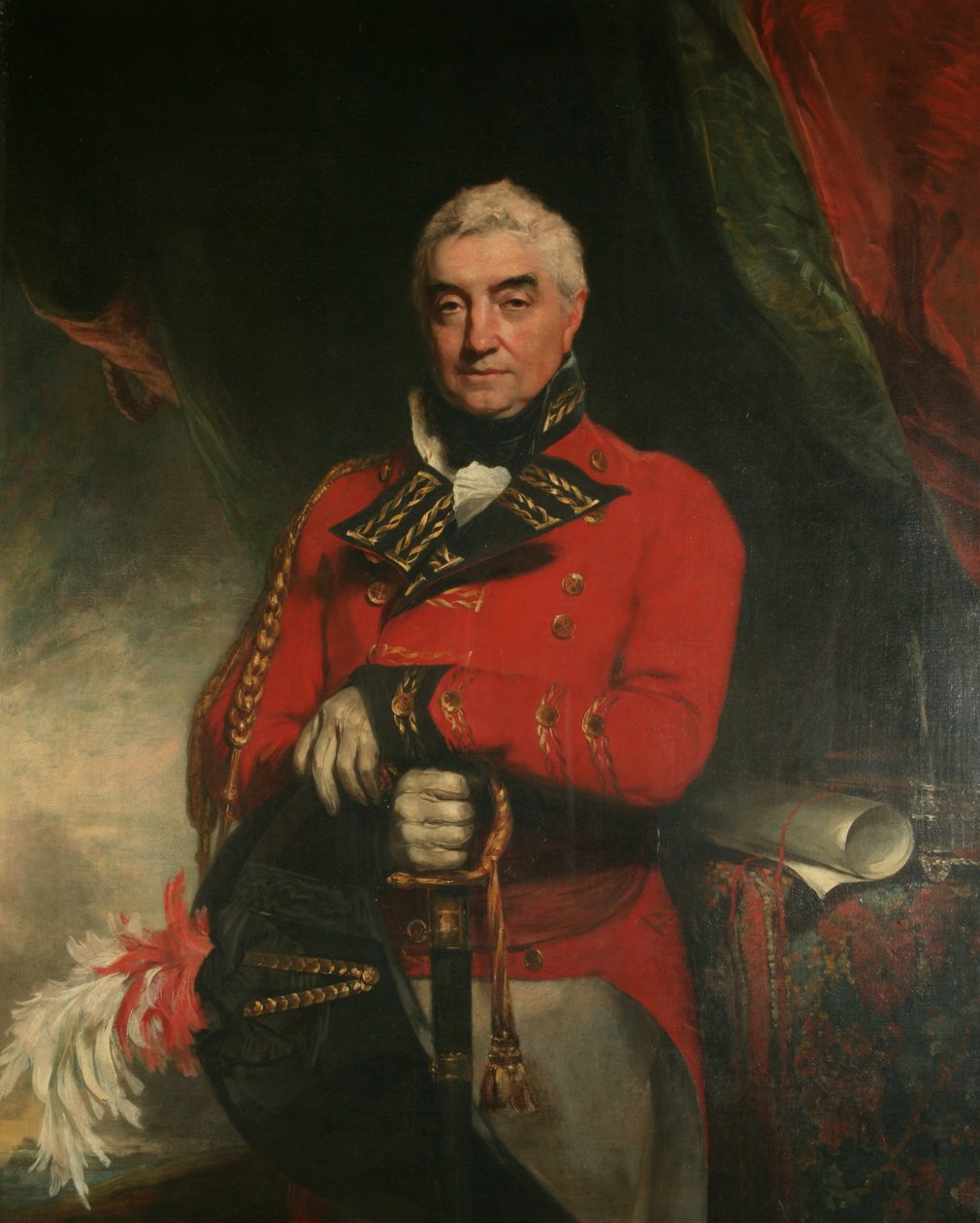 Kenraalimajuri Sir Barry Close, Bart, n. 1811-1850 (öljy kankaalle) tekijältä Martin Archer Shee