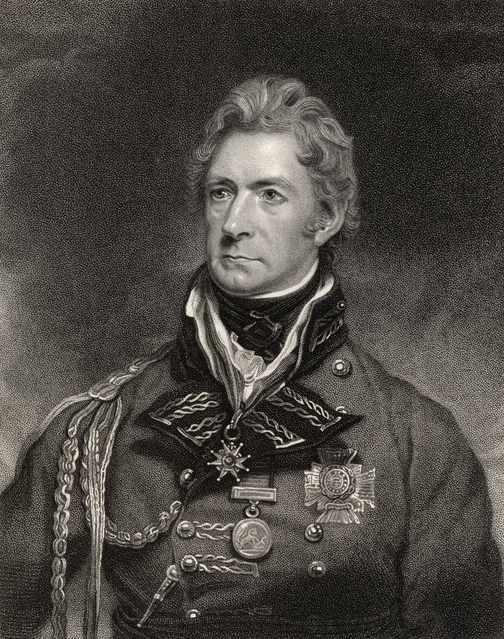 Sir Thomas Munro, 1. Baronet, kaiverrus Henry Hoppner Meyer (n. 1782-1847), National Portrait Gallery, osa II, julkaistu noin 1835 tekijältä Martin Archer Shee