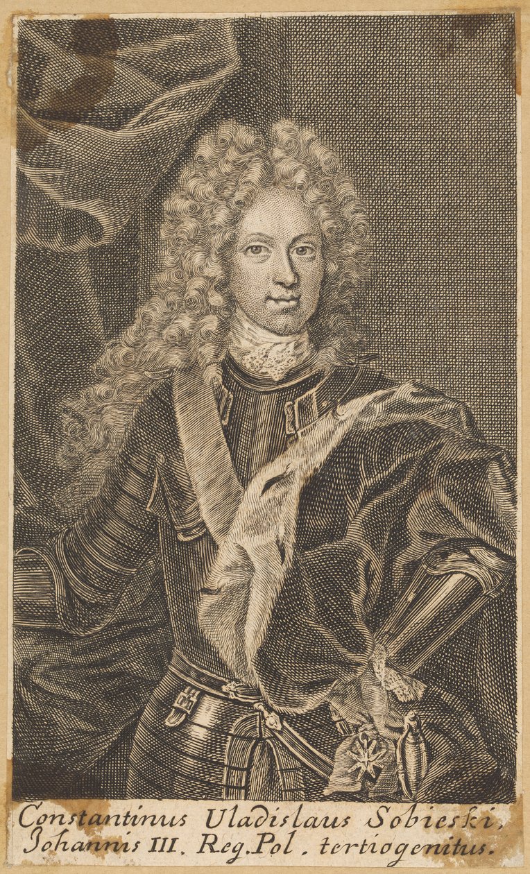 Constantinus Vladislaus Sobieski, Johannis III. Puolan kuningas, kolmas poika [Konstanty Władysław Sobieski] tekijältä Martin Bernigeroth