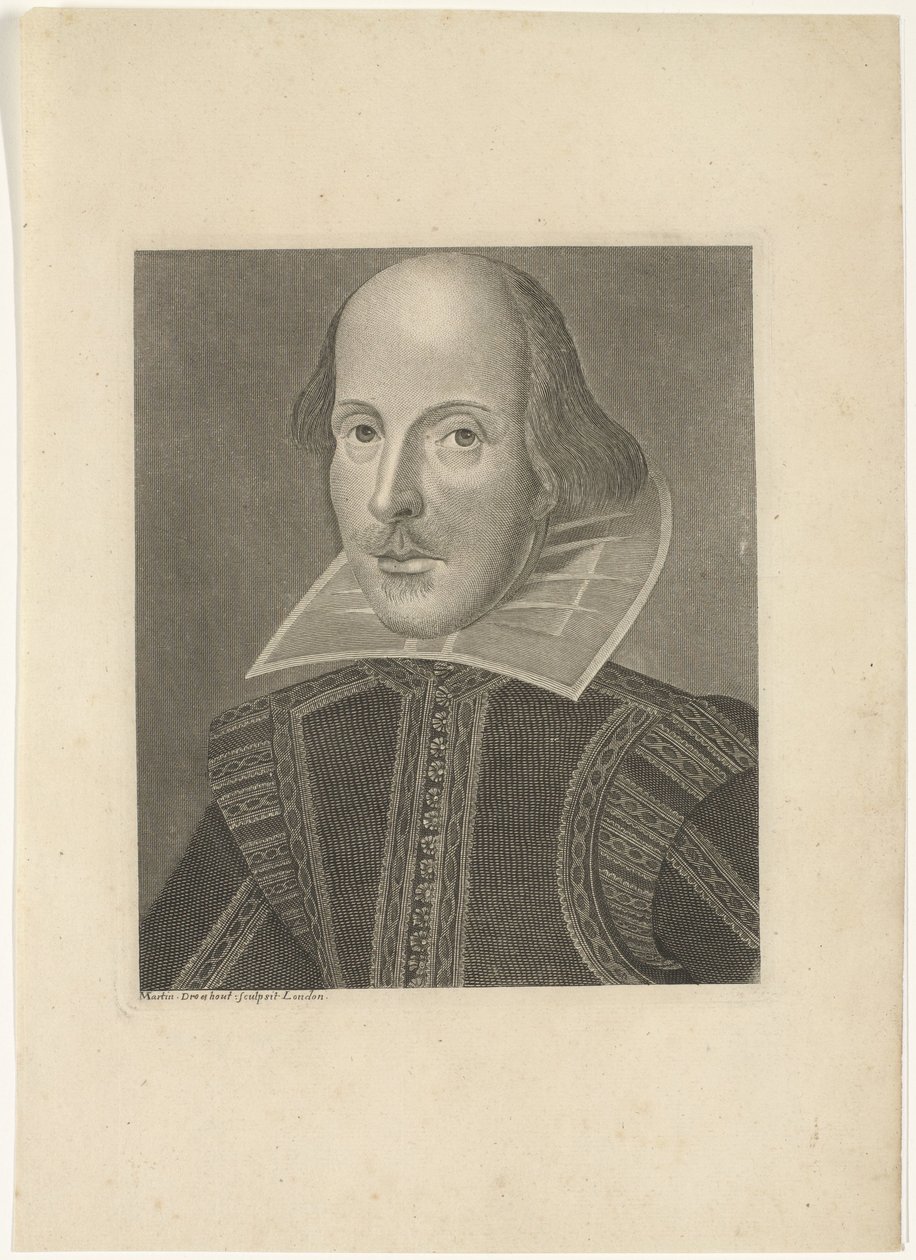 William Shakespearen muotokuva tekijältä Martin Droeshout (II)