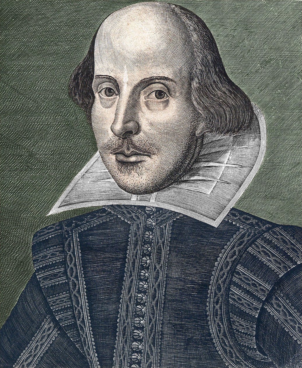 William Shakespearen (1564-1616) muotokuva. tekijältä Martin Droeshout