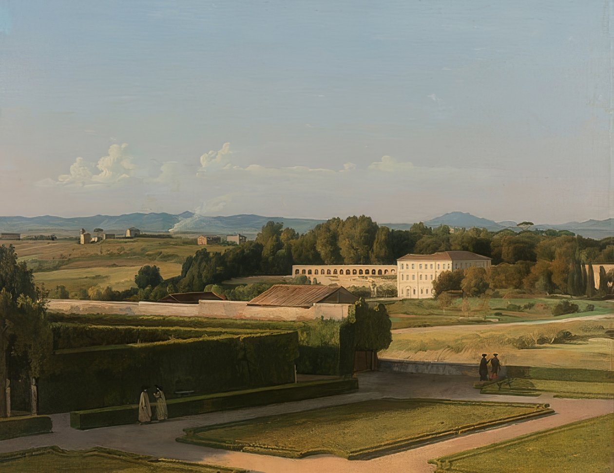 Näkymä Villa Medicin puutarhaan. 1811-16 tekijältä Martin Drölling