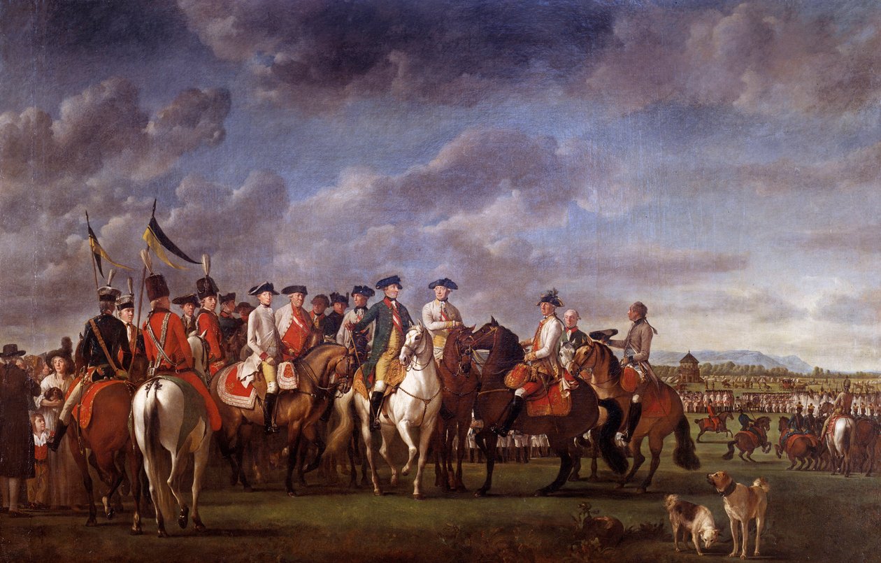 Itävallan keisari Joseph II (1741-1790) Minkendorfin leirillä lähellä Badenia vuonna 1788 Martin Quadalin (1736-1808) maalaus 1788 Wien. Taidehistoriallinen museo tekijältä Martin Ferdinand Quadal