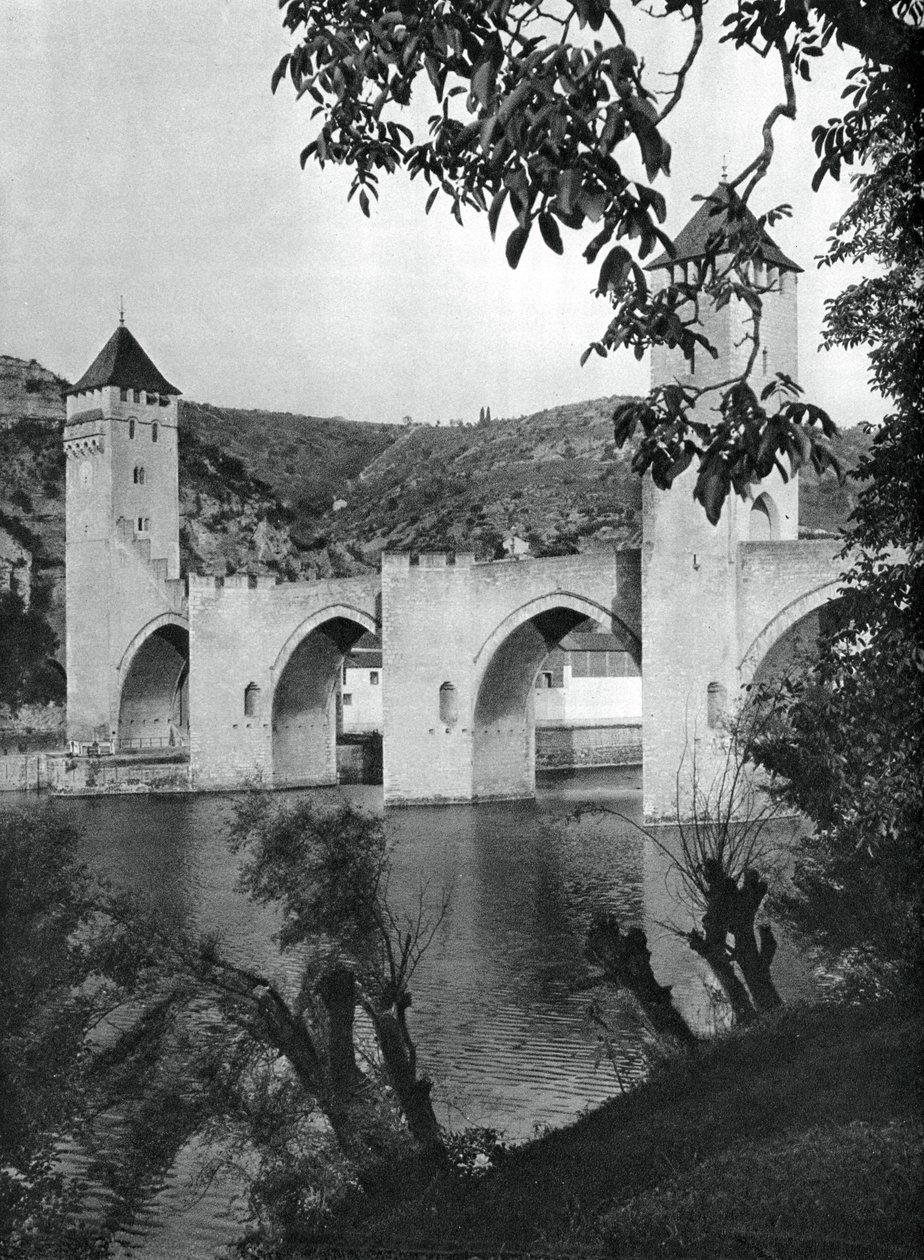 Valentre Bridge, Cahors, Ranska, 1937. tekijältä Martin Hurlimann