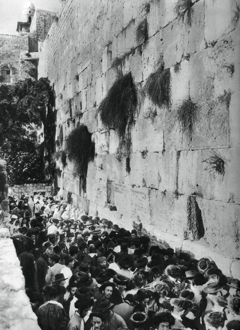 Temppelivuoren länsimuuri, Jerusalem, 1937 tekijältä Martin Hurlimann