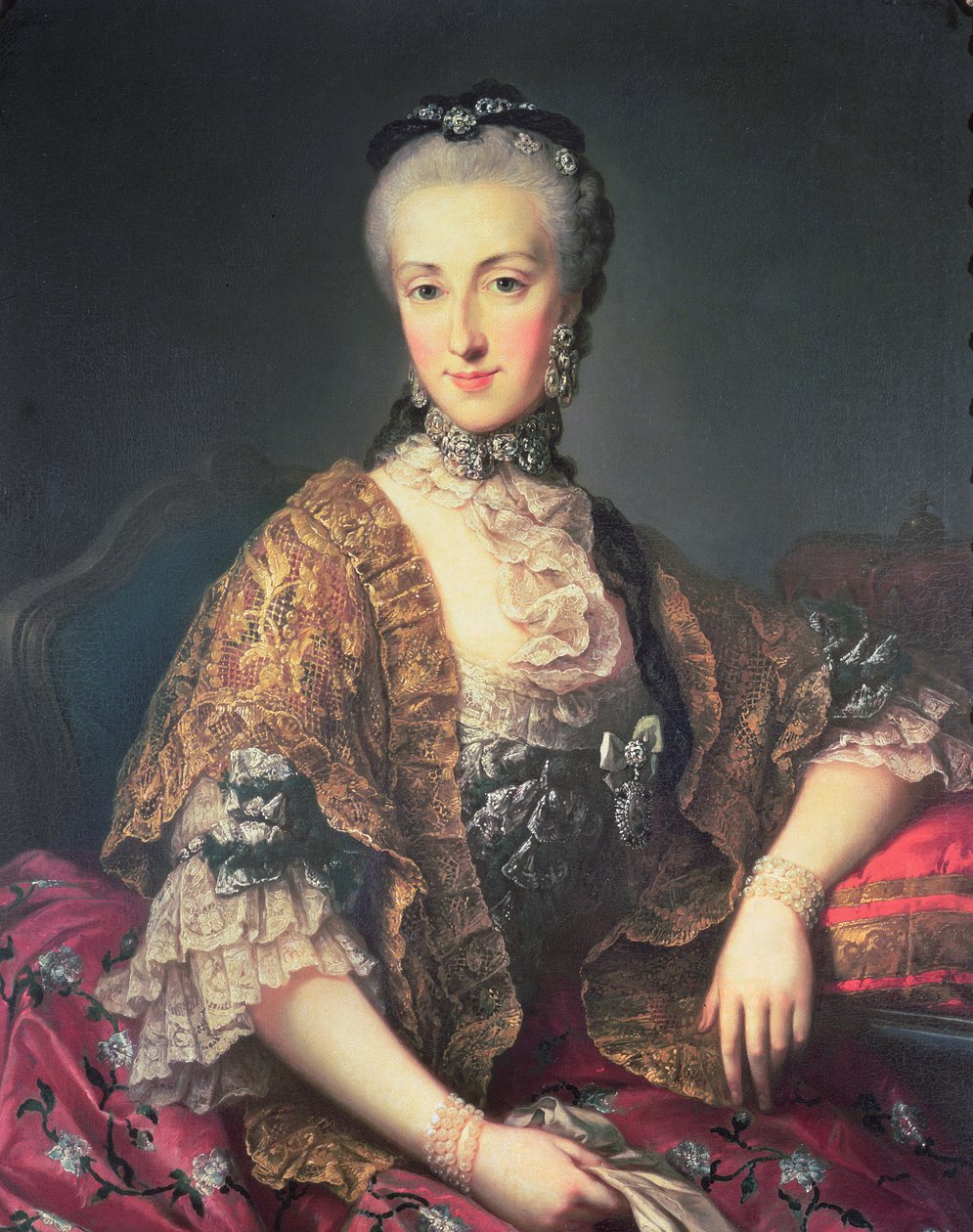 Arkkiherttuatar Maria Anna Habsburg-Lothringen, nimeltään Marianne (1738-89), Itävallan keisarinna Maria Teresan (1717-80) ja Francis I:n (1708-65) toinen lapsi tekijältä Martin II Mytens or Meytens