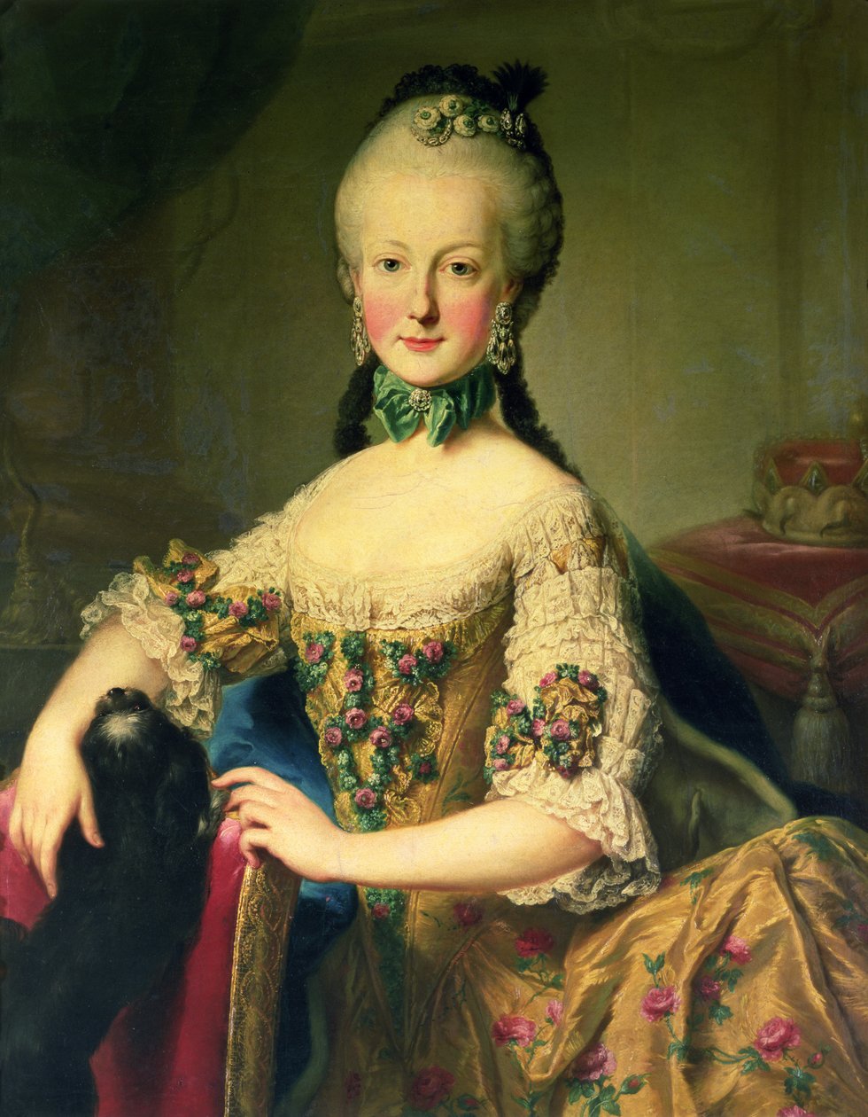 Arkkiherttuatar Maria Elisabeth Habsburg-Lothringen (1743-1808), Itävallan keisarinna Maria Theresan (1717-80) ja keisari Francis I:n (1708-65) kuudes lapsi tekijältä Martin II Mytens or Meytens