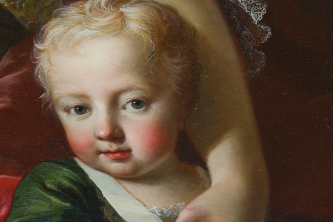 Sardinialaisen Viktor Amadeus III:n (1726-1796) muotokuva, yksityiskohta Polyxenan muotokuvasta tekijältä Martin II Mytens or Meytens