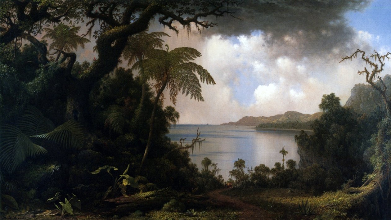 Jamaika, Näkymä Saniainen-Tree Walkilta, 1887 tekijältä Martin Johnson Heade