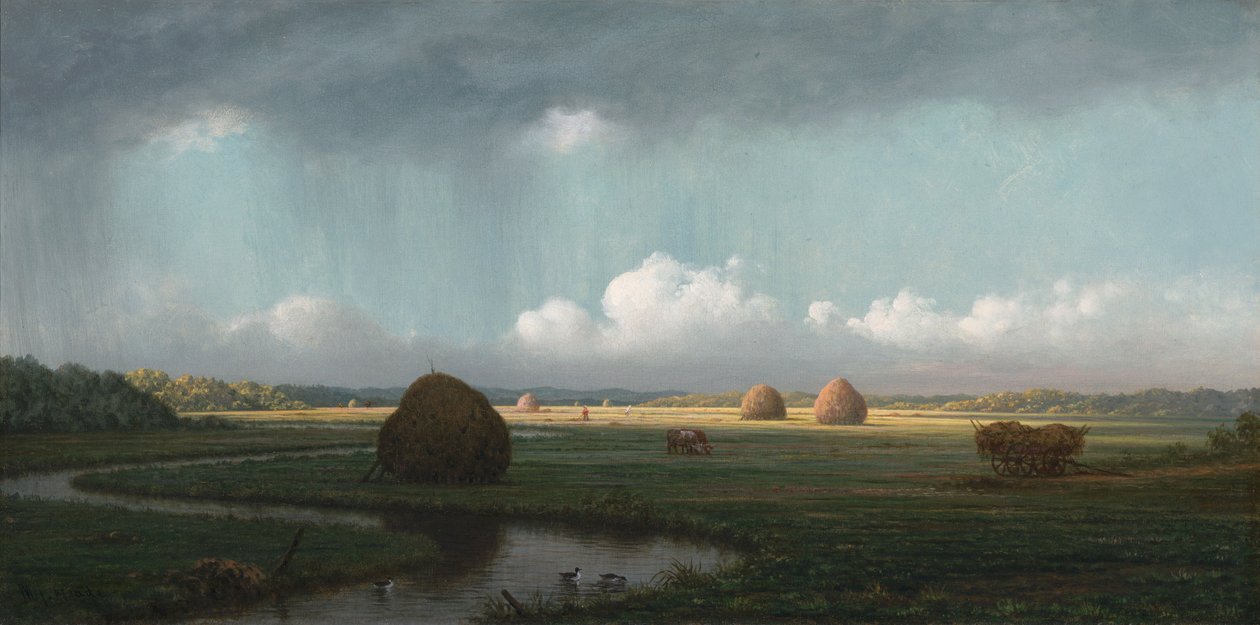 Äkillinen sadekuuro, Newbury Marshes tekijältä Martin Johnson Heade