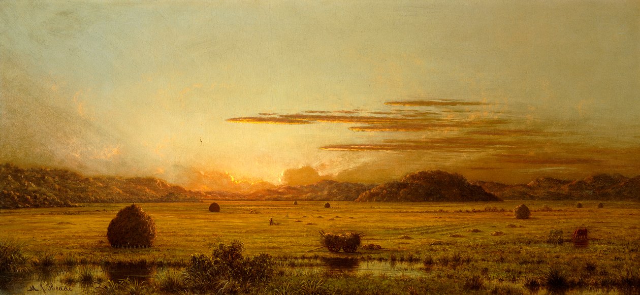 Sunrise, Hoboken Meadows, n. 1875-1885 tekijältä Martin Johnson Heade