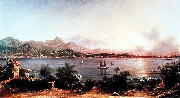 Rio de Janeiron satama (öljy kankaalle) tekijältä Martin Johnson Heade