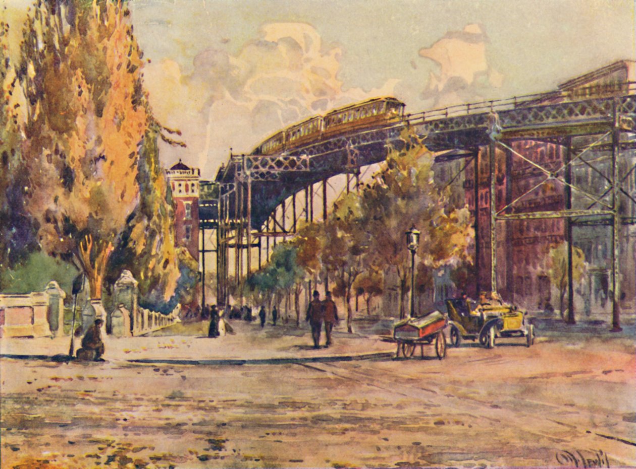 Elevated Railway, New York, 1916 tekijältä Martin Lewis