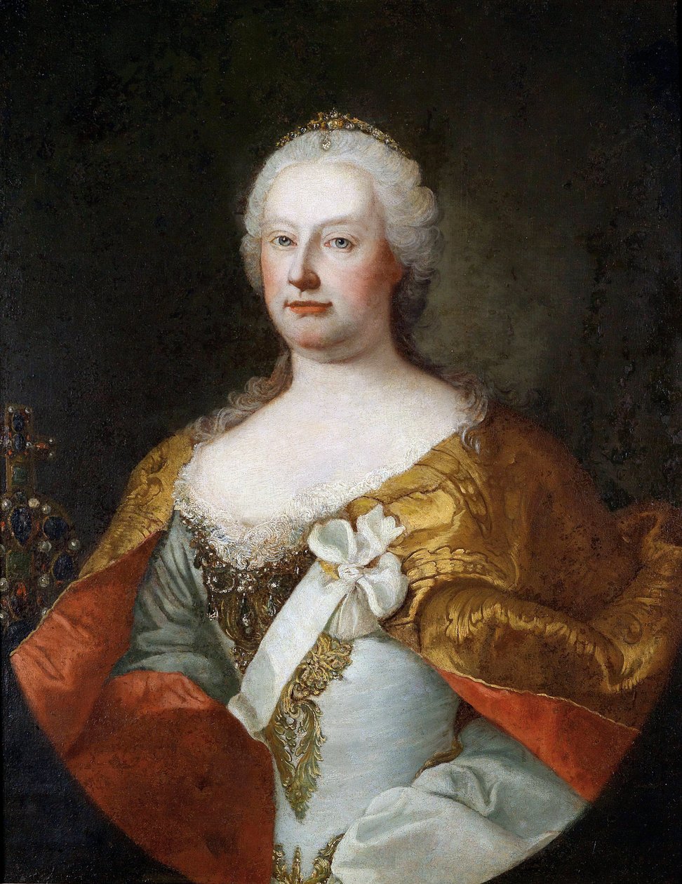 Itävallan keisarinna Maria Teresan (1717-1780) muotokuva - Martin van Meytensin (1695-1770) maalaus, öljy kankaalle, noin 1750, hollantilainen taide tekijältä Martin Meytens the Younger