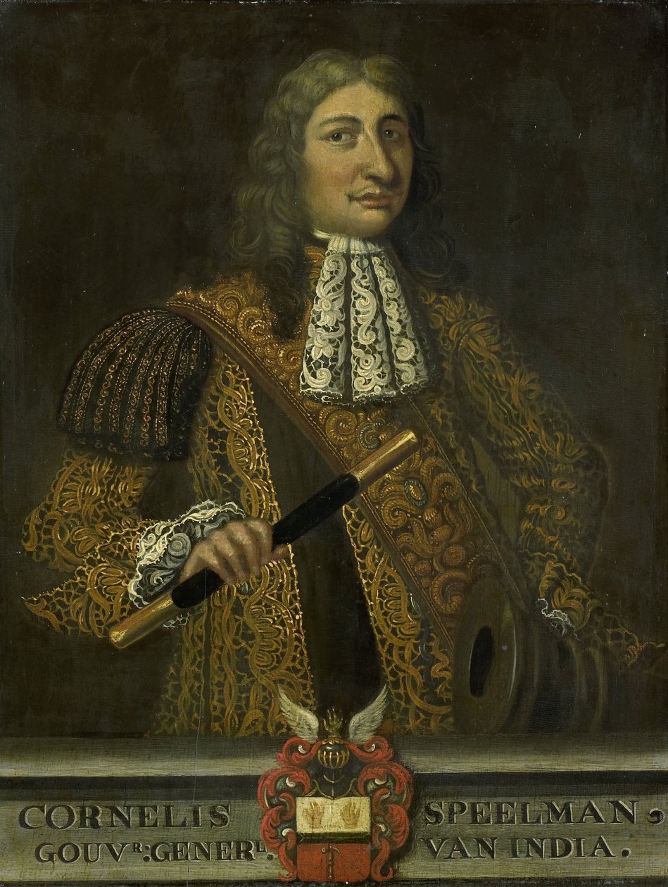 Alankomaiden Itä-Intian kenraalikuvernöörin Cornelis Speelmanin muotokuva tekijältä Martin Palin (copy after)