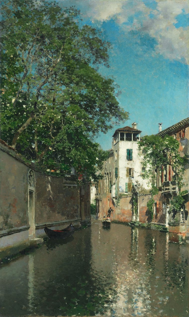 Venetsian kanava, n. 1880 (öljy kankaalle) tekijältä Martín Rico y Ortega