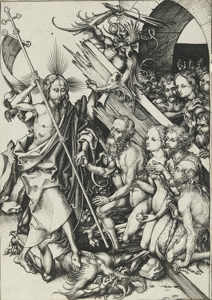 Kristus Limbossa, 1400-luvun loppu tekijältä Martin Schongauer