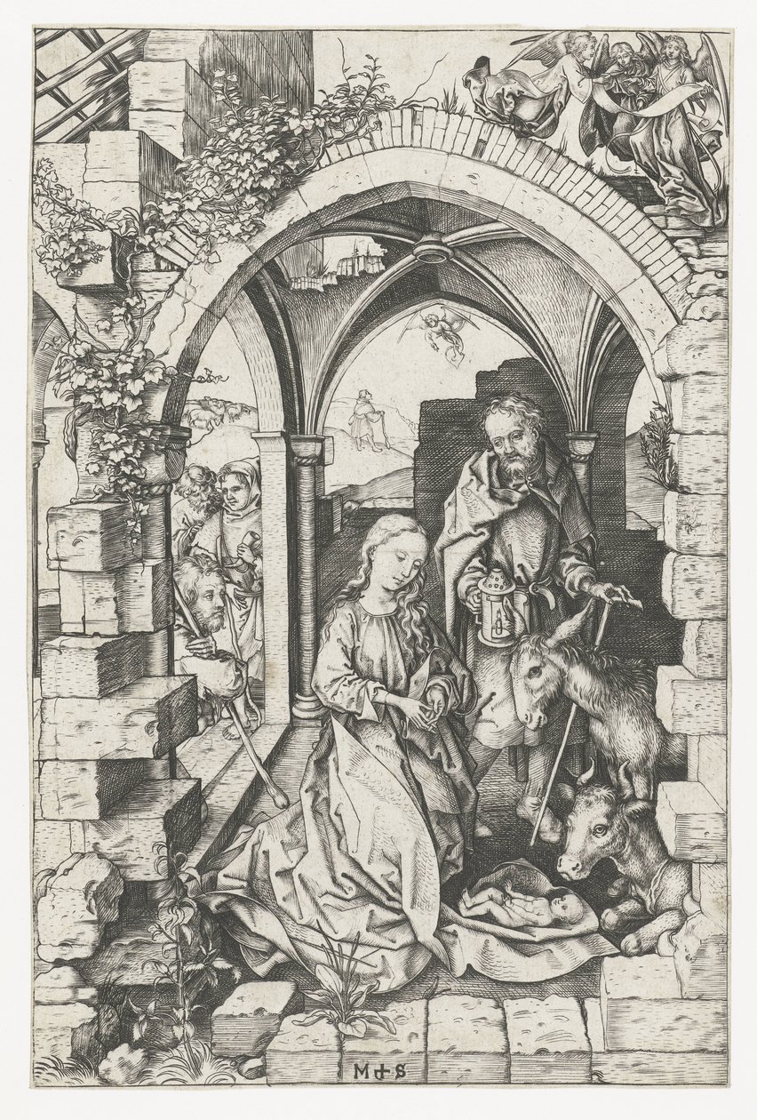 Kristuksen syntymä tekijältä Martin Schongauer
