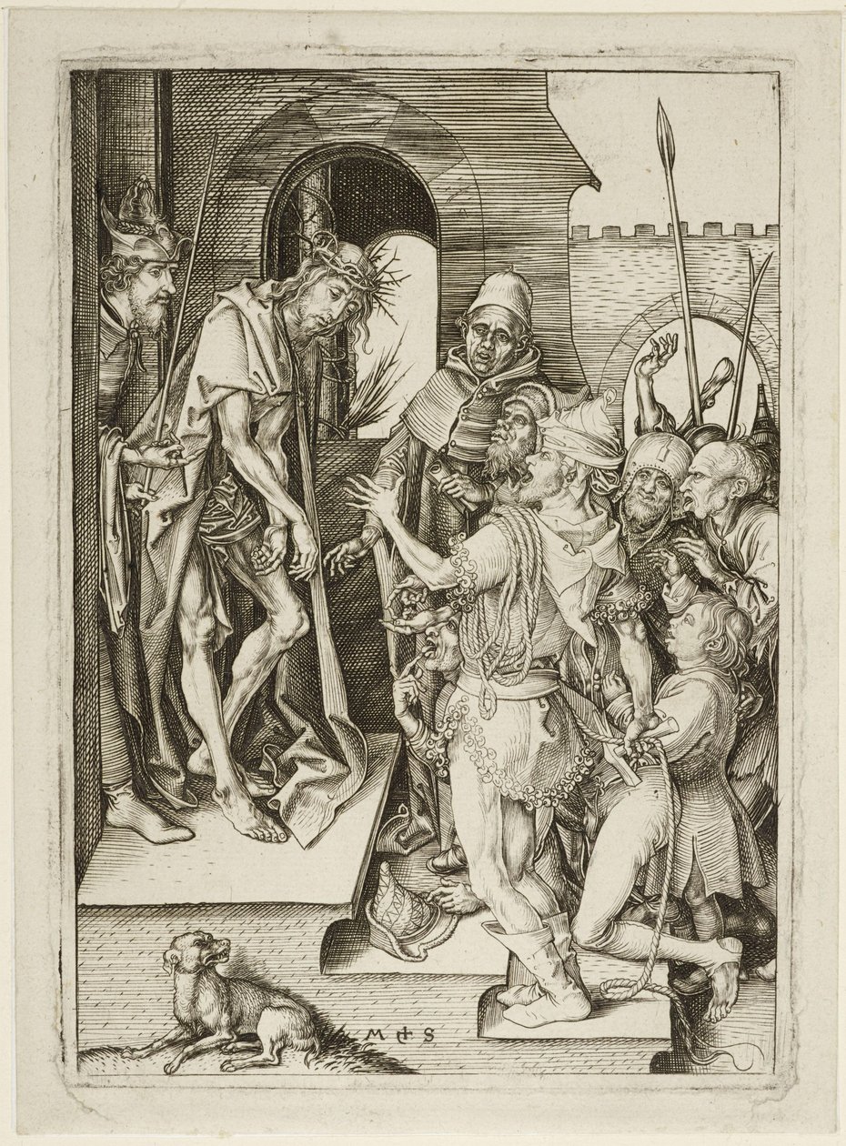 Kristuksen kärsimyshistoria - Kristuksen näyttäminen kansalle (Ecce Homo) tekijältä Martin Schongauer