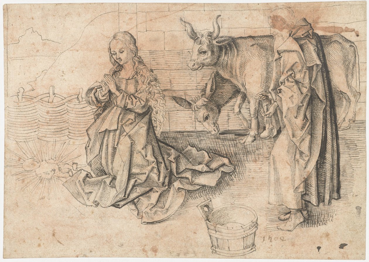 Kristuksen syntymä tekijältä Martin Schongauer