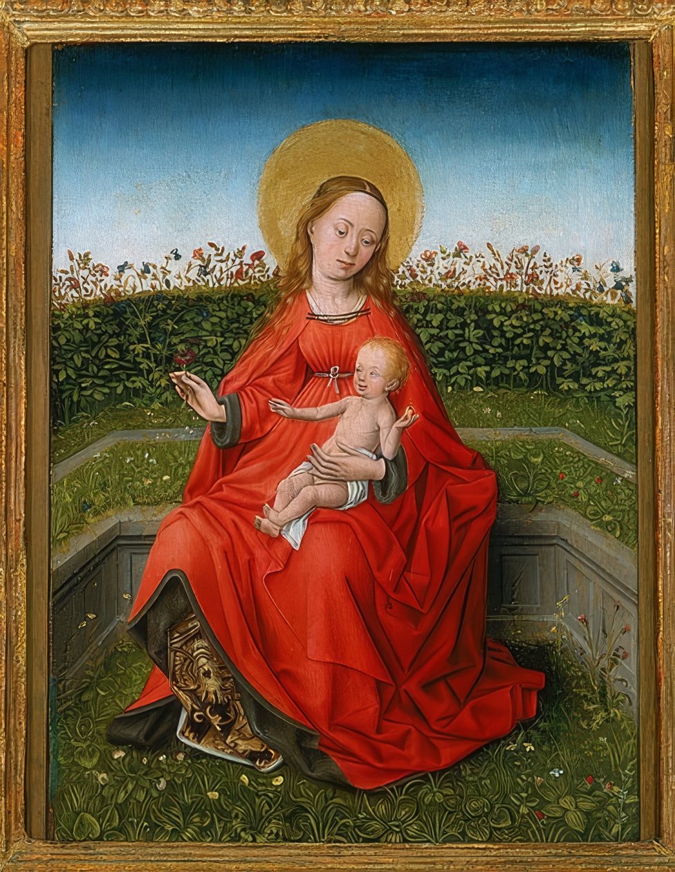 Madonna ruusutarhassa tekijältä Martin Schongauer