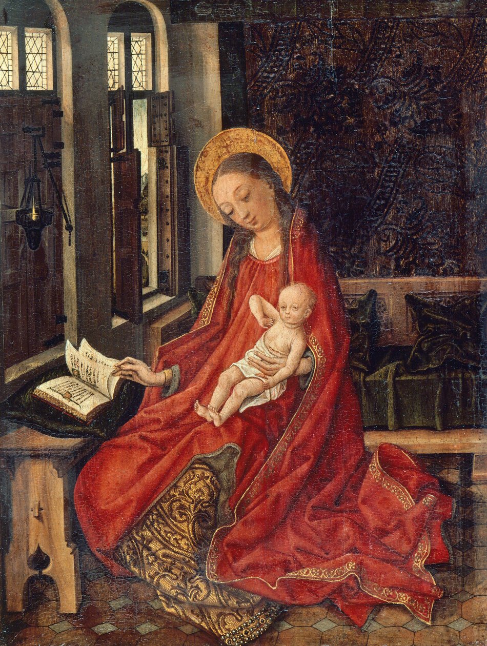 Madonna lapsen kanssa huoneessa, kirjoittanut Martin Schongauer (noin 1430-1491) tekijältä Martin Schongauer