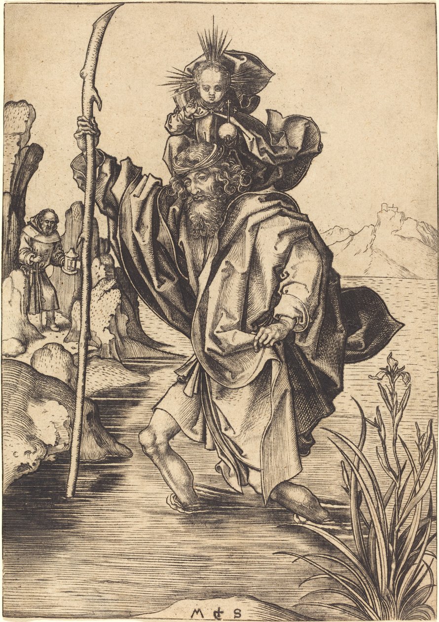 Pyhä Christopher tekijältä Martin Schongauer